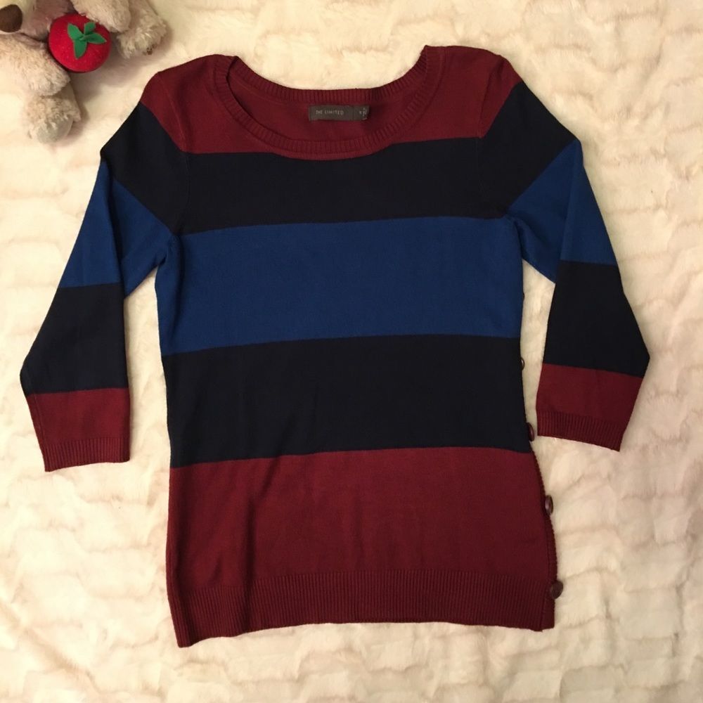 The Limited Side Button Pullover Sweater Sz S